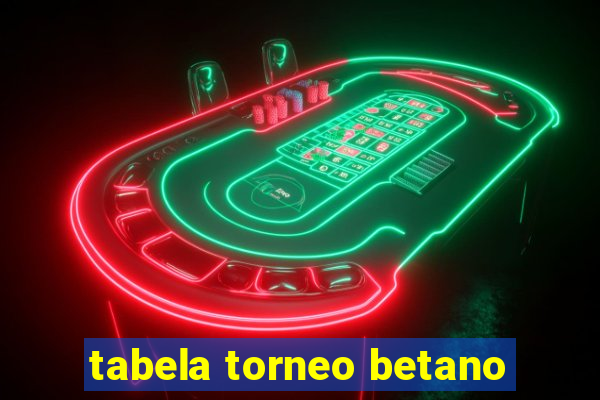 tabela torneo betano