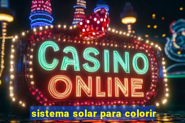 sistema solar para colorir