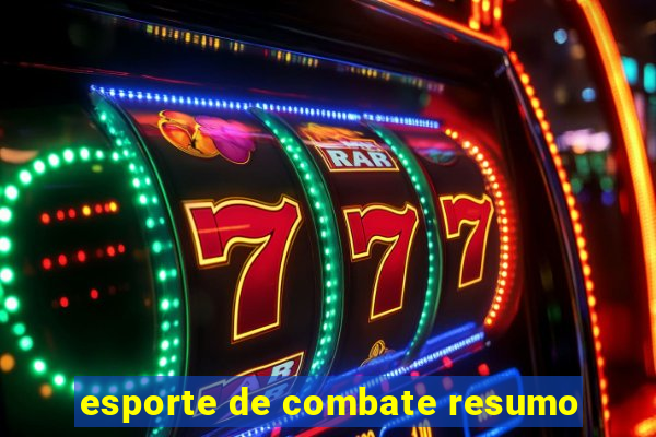 esporte de combate resumo